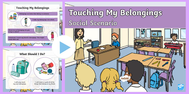 Touching My Own Belongings Social Scenario PowerPoint