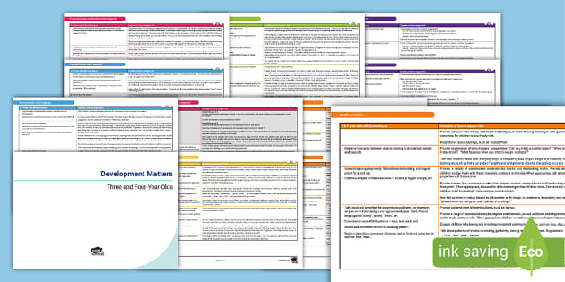 EYFS Development Matters: 3 And 4 Years (New EYFS 2021)