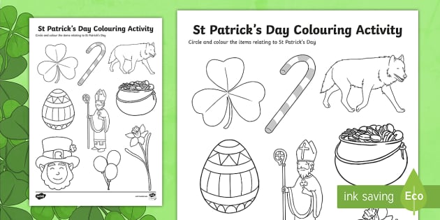 St. Patrick's Day Mini Coloring Book  St. Patty's Day Activity by Digi  Nerds