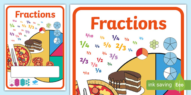 👉 Maths: Fractions Unit Book Cover (teacher made)