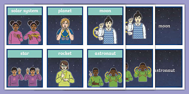 stars solar system matching cards