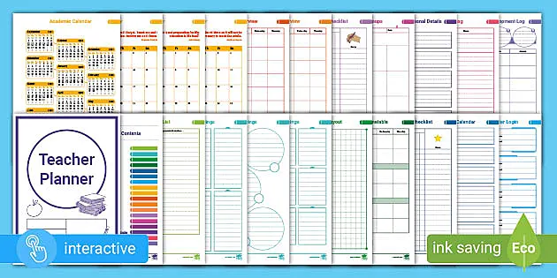 Middle East Teacher Planner Academic Year 2021-2022