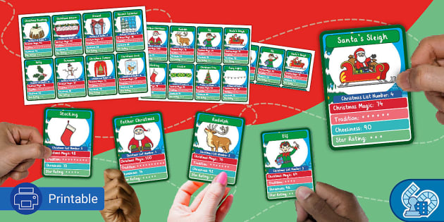 Christmas Top Card Game | Twinkl Board Games - Twinkl