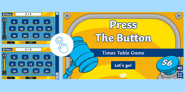 Press The Button Game Times Tables Ks1 And Ks2 Maths 8184