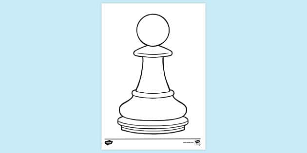FREE! - Queen Chess Piece Colouring