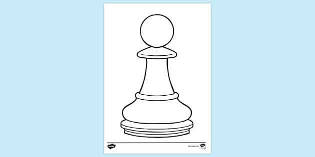 The chess board coloring page printable game