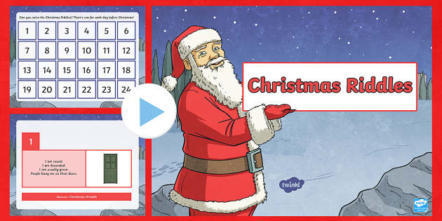 A Riddle A Day For Christmas Powerpoint Christmas Riddles