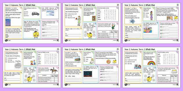 Year 2 Autumn Term 2 SPaG Activity Mats (teacher Made)