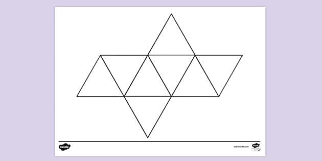 Octahedron Net Colouring | Colouring Sheets (teacher made)