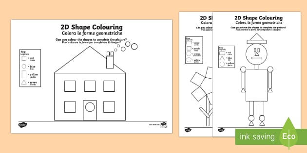 Avaliação shapes - Inglês