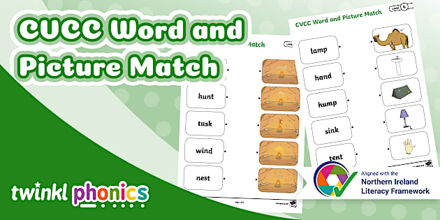Performance Testing Sheets CVCC Word and Picture Match Activity Sheet