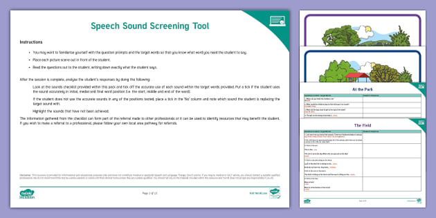 Speech Assessment Tool - Speech Sound Screening | SALT