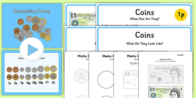 Maths Intervention Recognising Money Pack (teacher made)