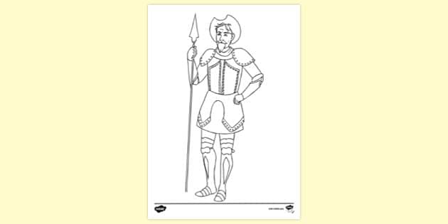 FREE! - Don Quixote Colouring Sheet (teacher made) - Twinkl