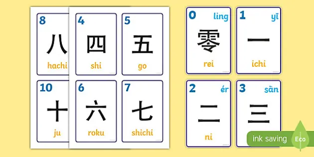 1 To 10 Japanese Counting Flashcards Languages Primary