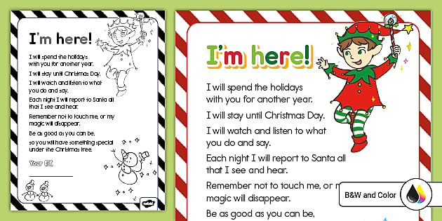 Elf Arrival Letter for Kids Teaching Resource Twinkl USA