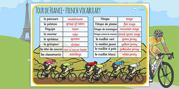 tour de france french vocabulary