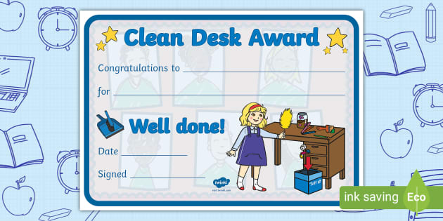 clean-desk-certificate-professor-feito-twinkl