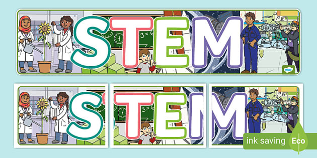 STEM Display Banner Junior Classes (Hecho por educadores)