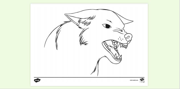 tame-eagle161: angry wolf portrait, sketch illustration, william stout,  white background