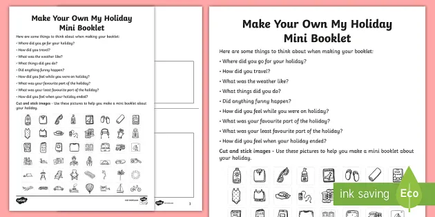 Make Your Own My Holiday Mini Booklet (Teacher-Made)