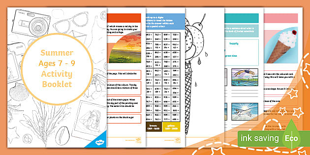 Summer Activity Booklet (Ages 7 - 9) (teacher made) - Twinkl