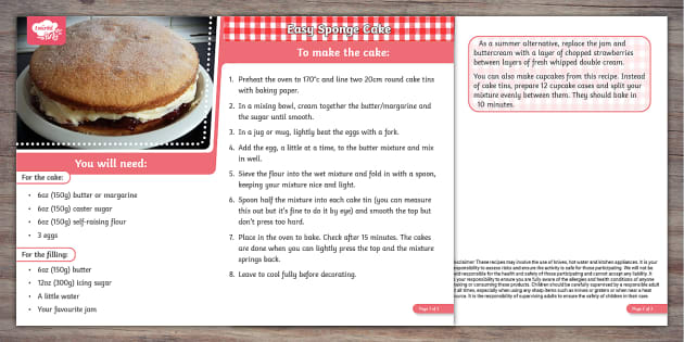 Winnie's Spellbook Cake Recipe from the 