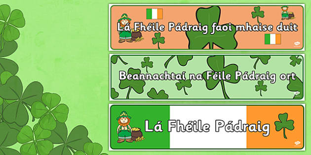 lá fhéile pádraig baile cháir na gaillimh blank bunting