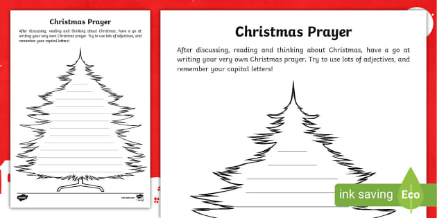 FREE! - Write Your Own Christmas Prayer Activity Template