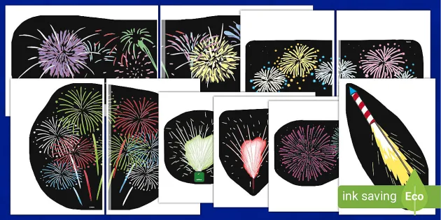 Tissue Paper Sparkler Firework Craft