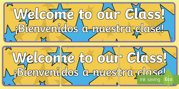 Bienvenidos Welcome Banner Spanish