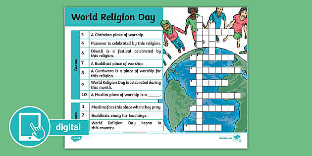 World Religion Day Crossword (teacher made) - Twinkl