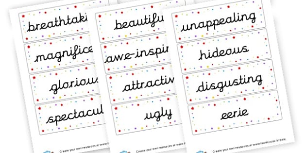 Setting Description Cards