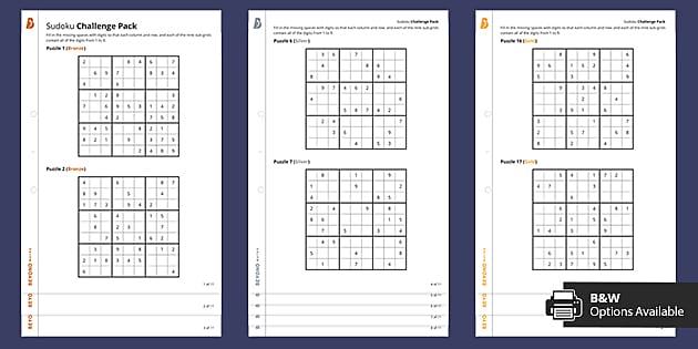👉 Sudoku Challenge Pack | KS3 Maths | Beyond - Twinkl