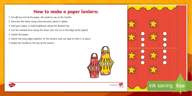 Make Easy Chinese Paper Lanterns in 5 Steps (Template + Video)