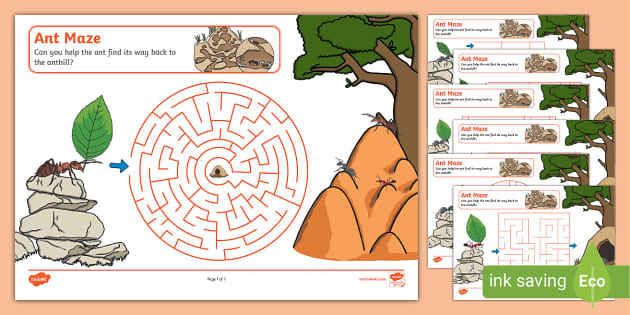 ant-maze-activity-worksheets-twinkl-ks1-problem-solving