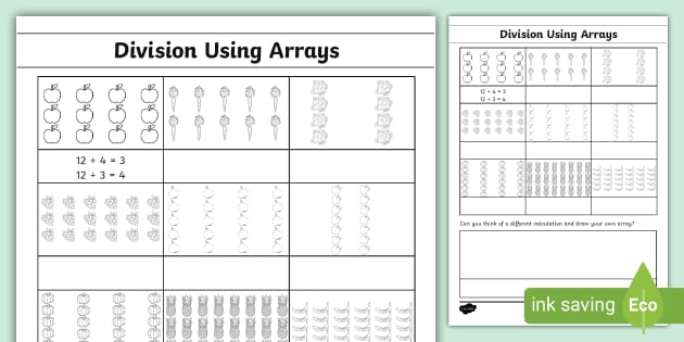 Division Using Arrays (teacher made) - Twinkl