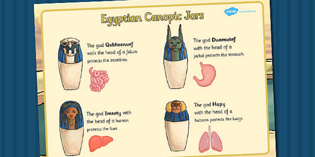 Canopic Jars Information Print Out - canopic jars, information