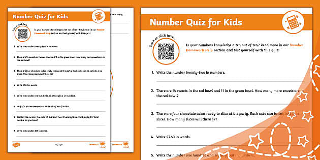 👉 Number Quiz for Kids (teacher made) - Twinkl