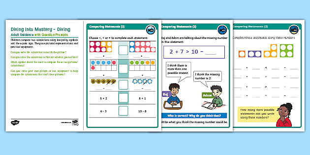 👉 White Rose Maths Compatible Year 1 Comparing Statements (2)