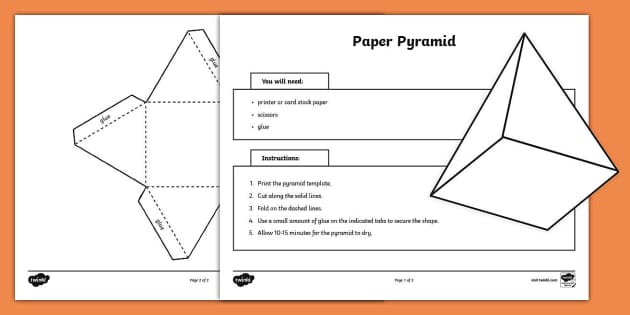 Paper Pyramid Template | Educational Resources | Twinkl USA