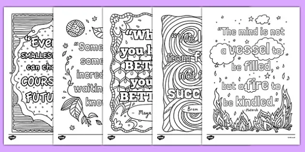 Coloring page Mini Slogan Pack 2/ Adult colouring in Inspirational quote Hobby for mindfulness DIGITAL DOWNLOAD Charity fundraiser