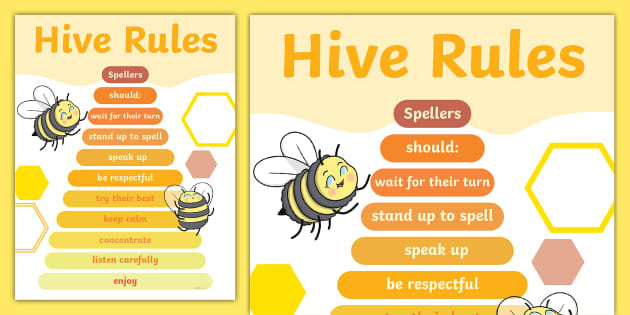 Spelling Bee - reglas para los participantes (teacher made)