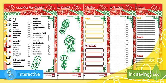 Lunar New Year Planning Kit for the Family teacher made