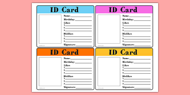 New Starter ID Card  new starter, id card, id, card, identification