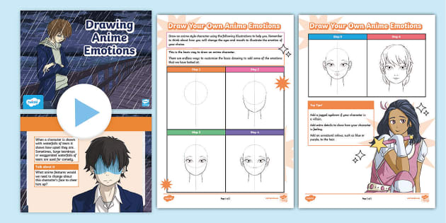 KS2 Drawing Emotions Anime Style Activity Pack - Twinkl-demhanvico.com.vn