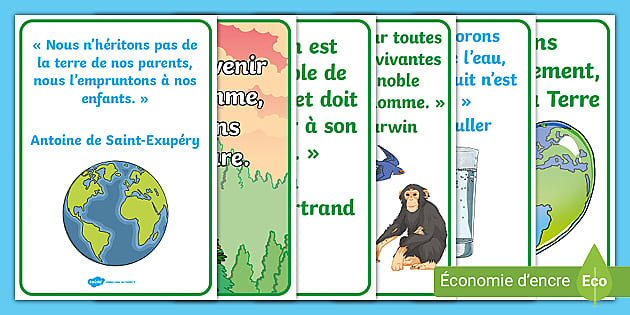 Slogans sur l'environnement (teacher made) - Twinkl