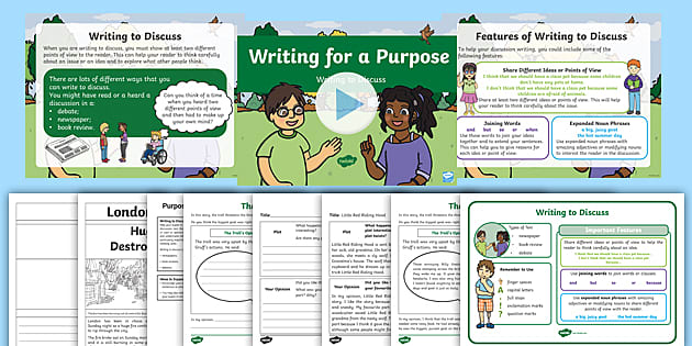 Ks1 Purposes For Writing Writing To Discuss Resource Pack