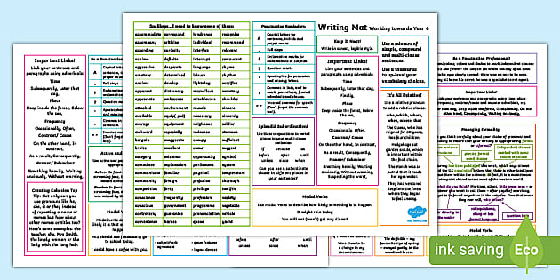 KS2 Writer's Toolkit - Year 6 Greater Depth Writing Mat