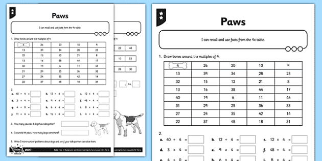 Multiples of 2, 3, 4 and 5 Matching Game (Teacher-Made)